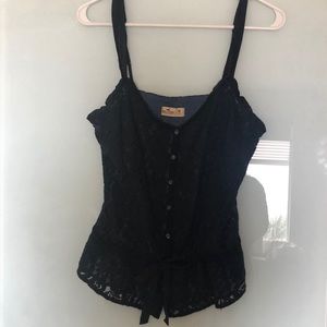 Sleeveless lace Hollister Top